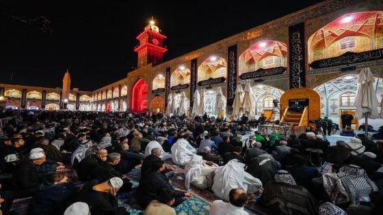 بالصور |أحزانٌ فاطمية وآهاتٌ يوقظها أسى الفاجعة في أرجاء الصحن العلوي المُطهَّر في ذكرى شهادة الصدّيقة الكُبرى السيدة الزهراء (عليها السلام).